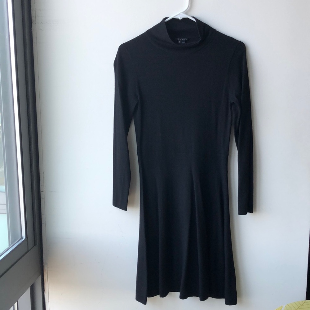 Theory Wool Mock Turtleneck Dress Size M